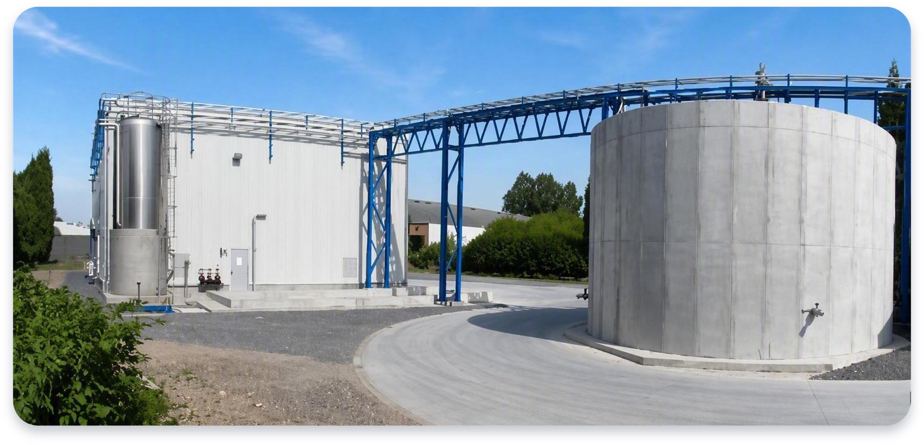 Water treatment plant at the Comines works
